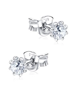 Gorgeous Designed with CZ Stone Silver Ear Stud STS-5271